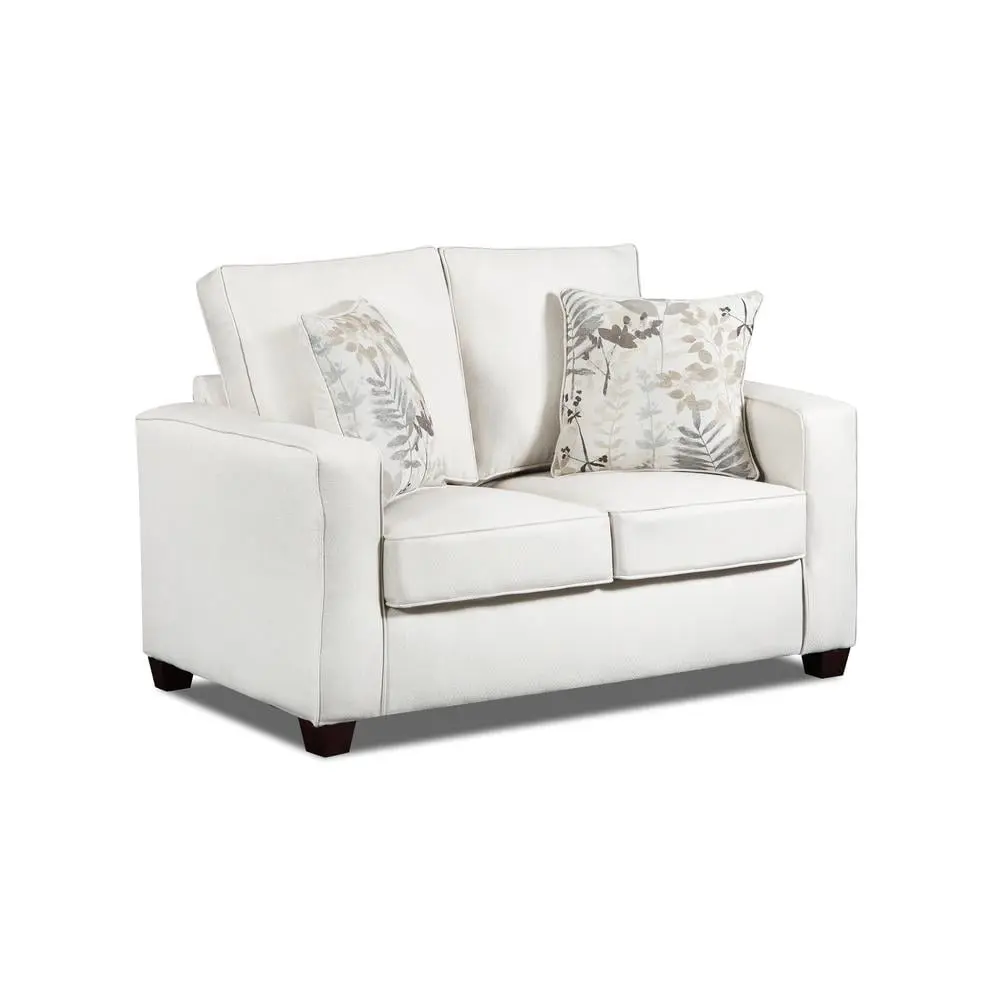Furniture Classics Relay Linen Loveseat Two Throw Pillows American Furniture Classics