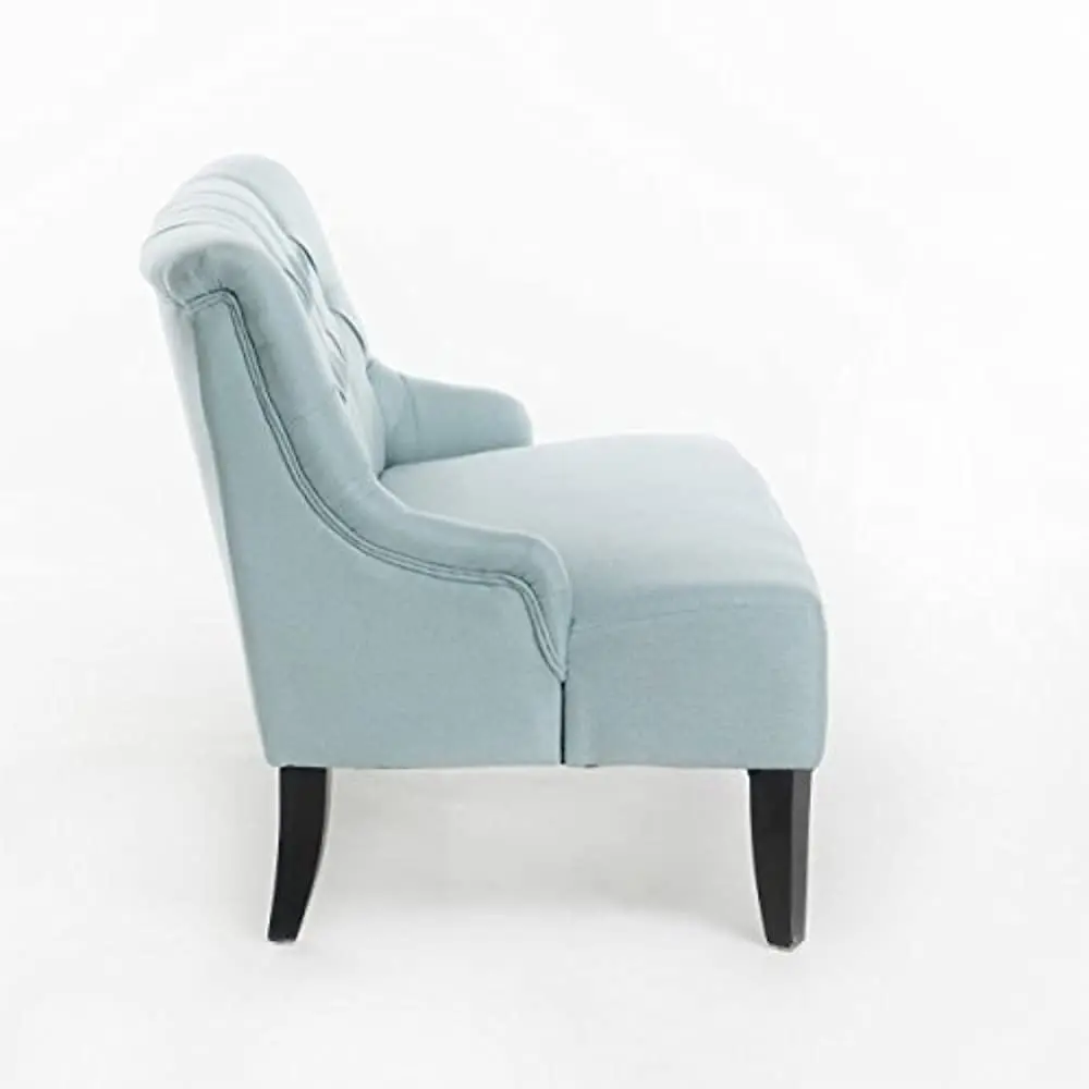 Christopher Knight Home Nicole Fabric Settee Light Blue Upholstered Loveseat Living Room