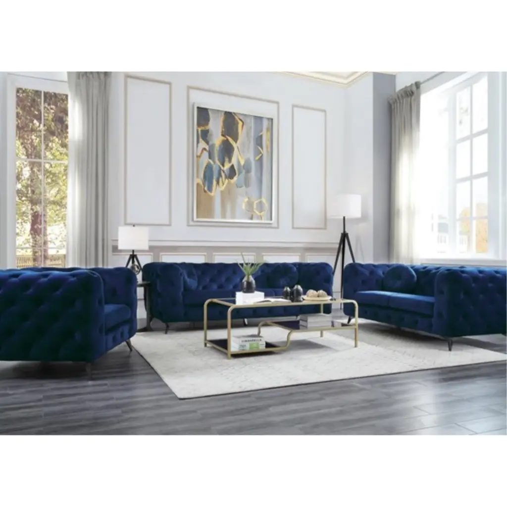 Ergode Loveseat Blue Fabric - Comfortable Living Room Seating