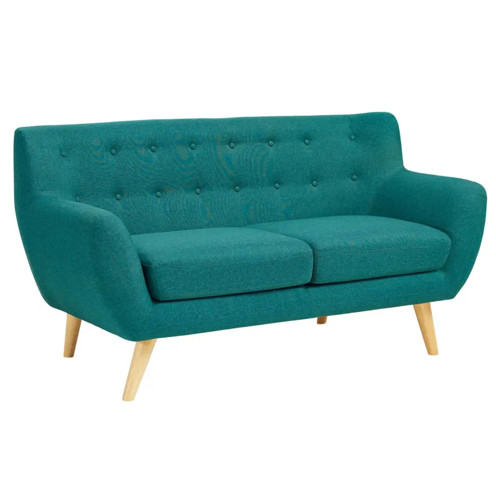 Ergode Remark Upholstered Fabric Loveseat Teal - Comfortable 2-Seater