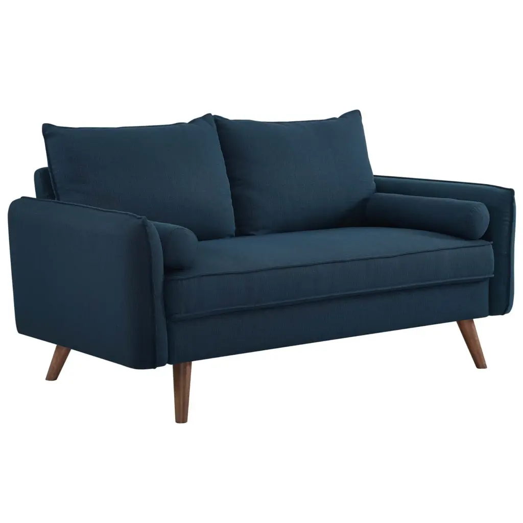 Ergode Revive Upholstered Fabric Loveseat Azure - Comfortable 2 Seater Sofa