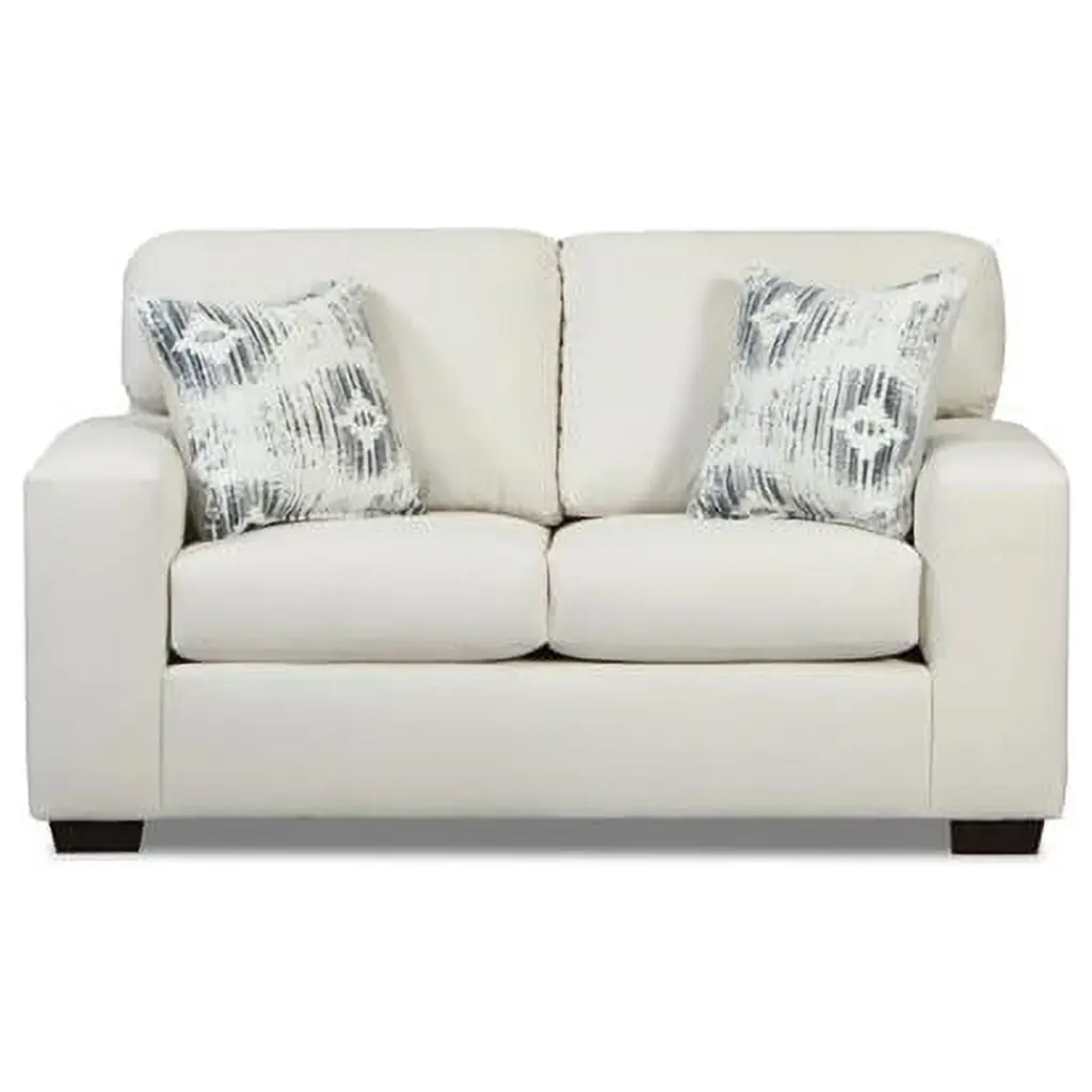 Bailey Loveseat Sofa Beige Modern Upholstered Living Room Furniture KD Gabinete
