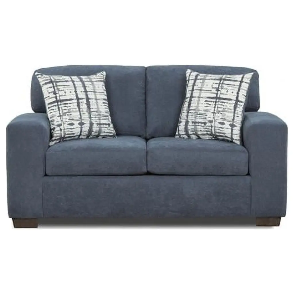 Gianna Loveseat Sofa Navy Blue Upholstered Contemporary Living Room Furniture KD Gabinete