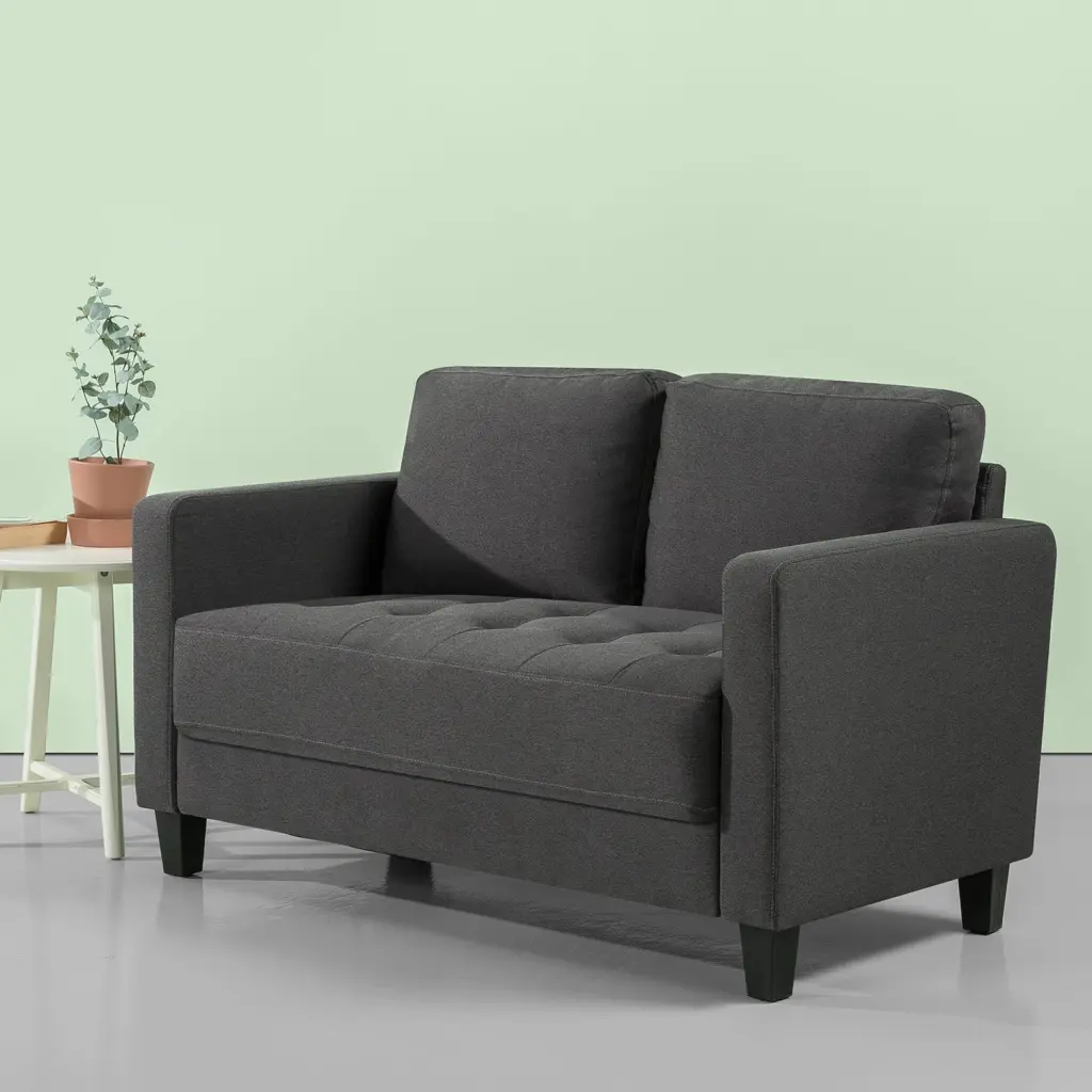 Zinus Sunny 2-Seater Loveseat Grey