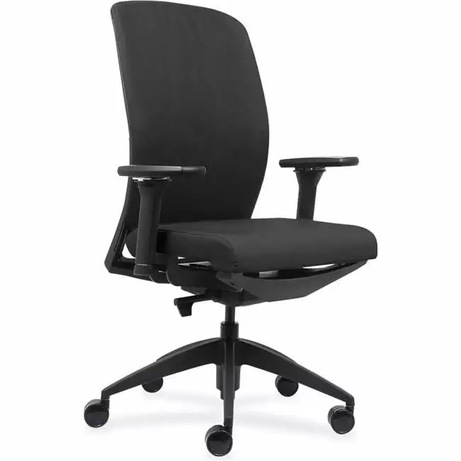 Executive Chair Fabric Seat and Back Black - Modern Office Desk Chair Alfred Music