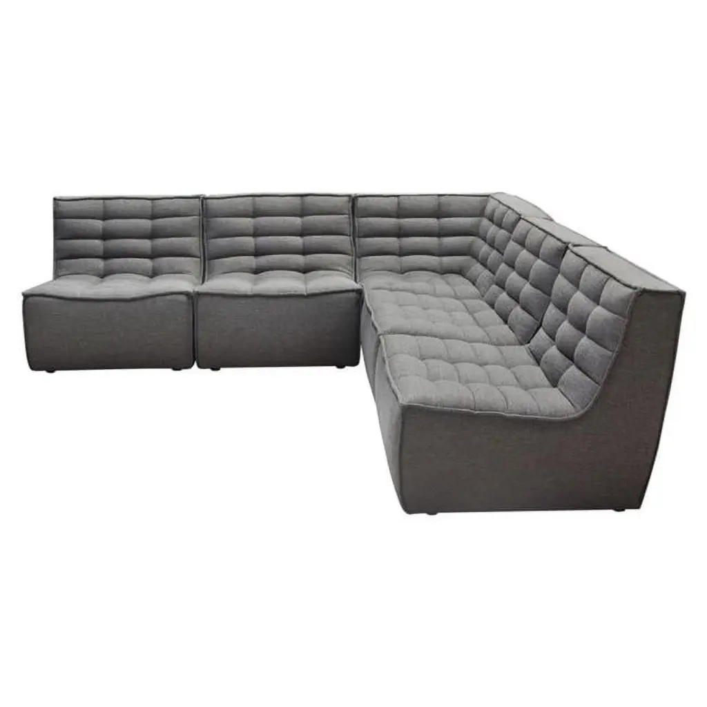 Diamond Sofa Marshall Grey Fabric Sectional Sofa Living Room