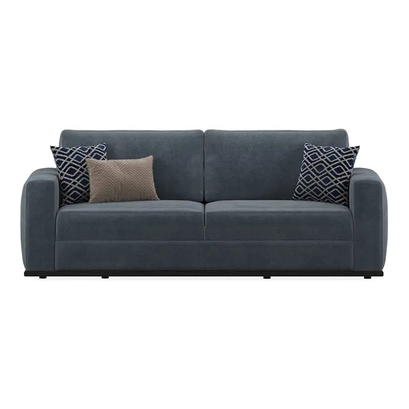 Enza Home Carino 3-Seater Fabric & Wood Sofa Bed Navy Blue