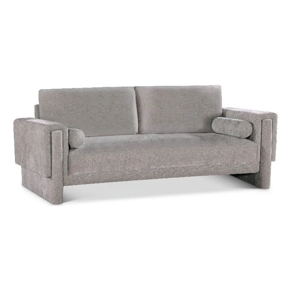 Meridian Furniture Madeline Grey Chenille Fabric Sofa - Elegant and Comfortable Living Room Sofa