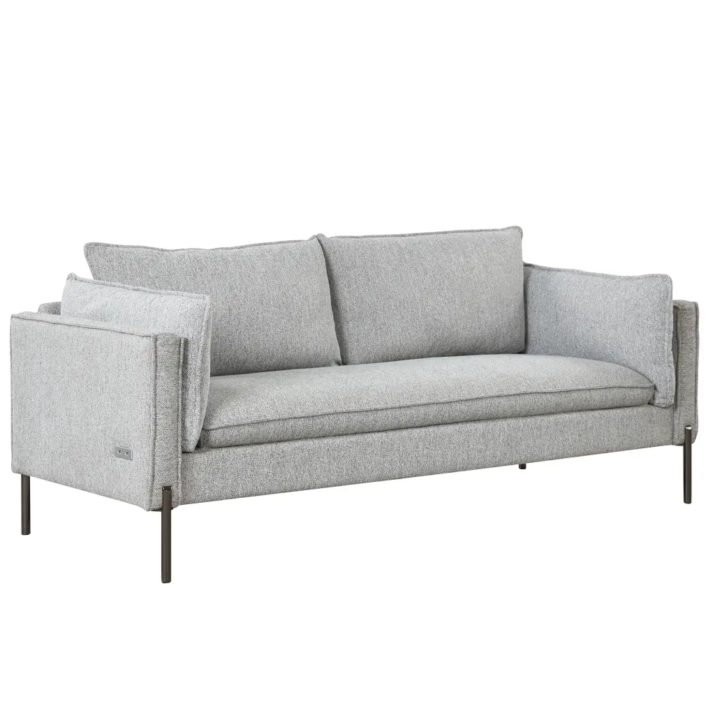 Modern Style 3 Seat Linen Fabric Upholstered Couch Living Room and Apartment Miekor