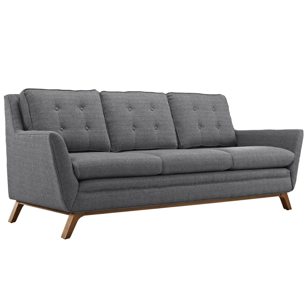 Modern Contemporary Fabric Sofa Grey Living Room Comfort