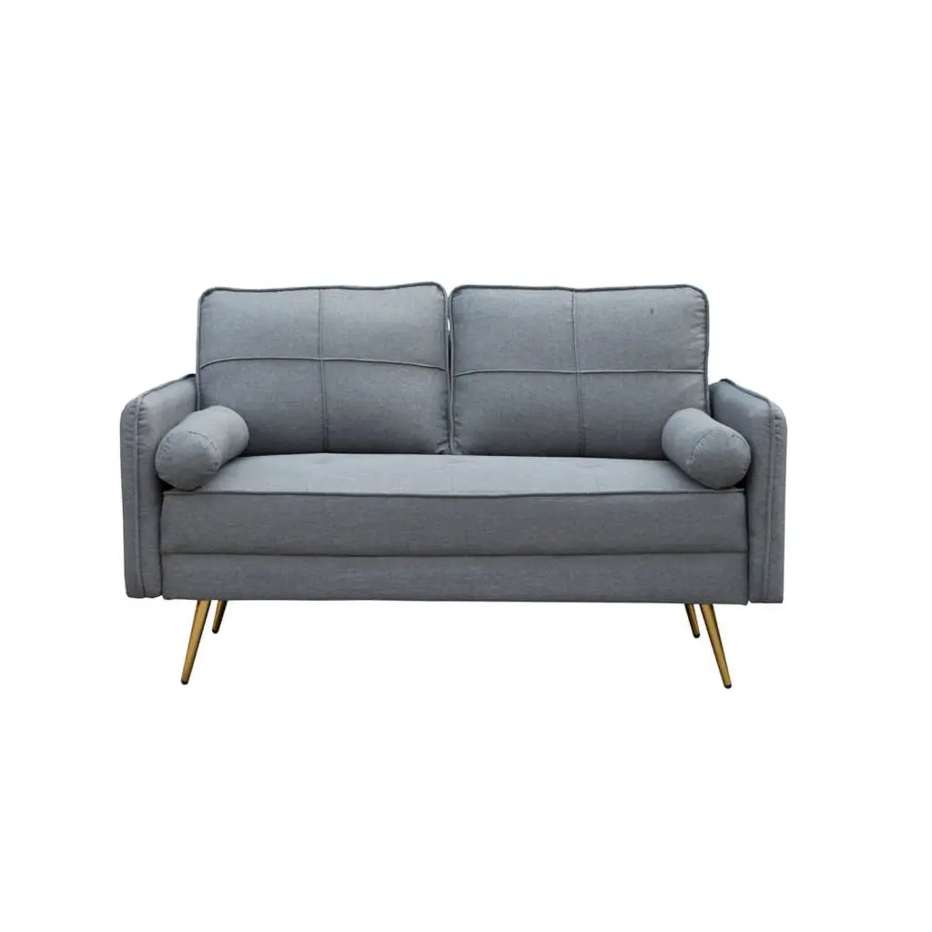 Kingway Furniture Barbosa Fabric Living Room Loveseat Gray Modern 2-Seat Couch
