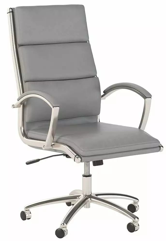 BBF 400 Series High Back Faux Leather Executive Office Chair Gray