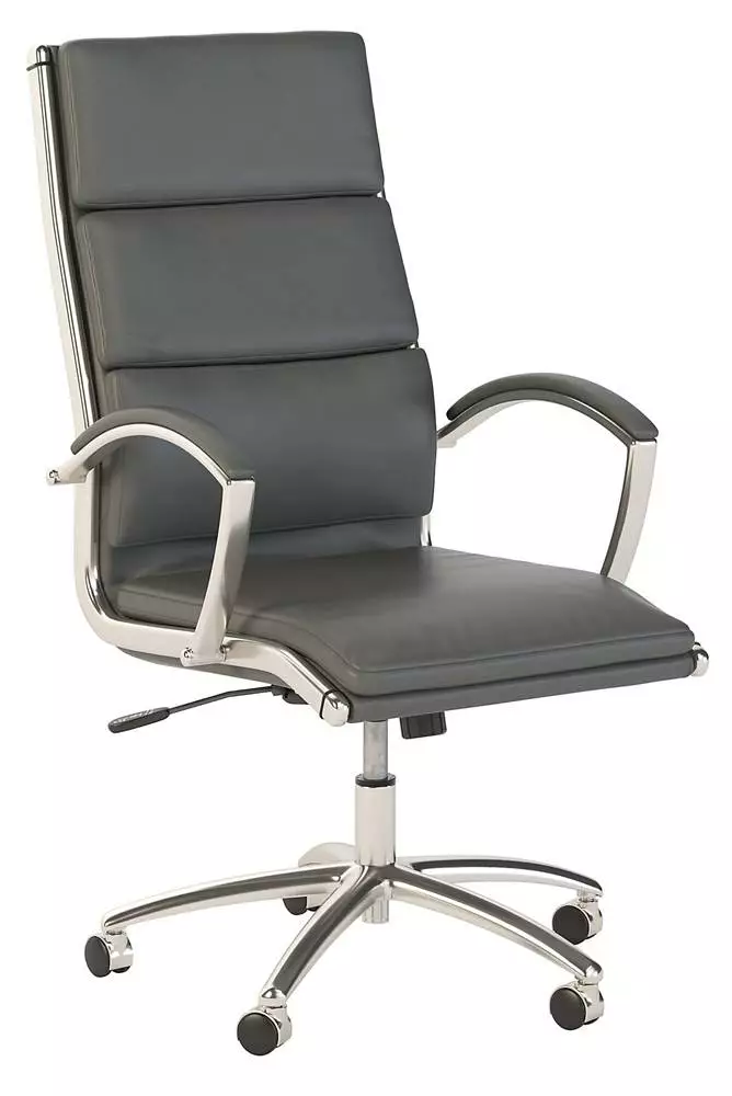 BBF 400 Series High Back Faux Leather Executive Office Chair Storm Gray Bush Business Furniture