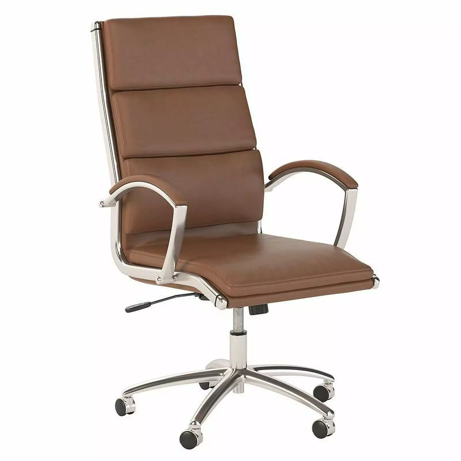 BFF 400 Series High Back Faux Leather Executive Office Chair Tan Bush Business Furniture
