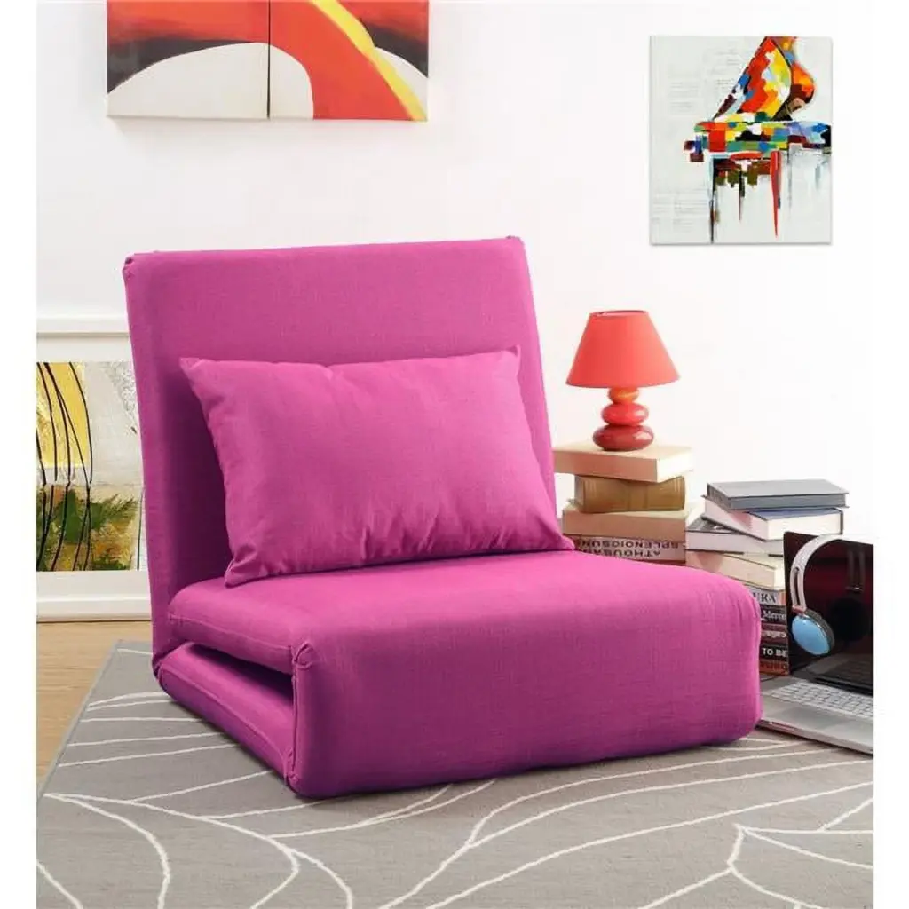 Relaxie Floor Chairs Pink Linen Sleeper Dorm Bed Couch Lounger Sofa Loungie