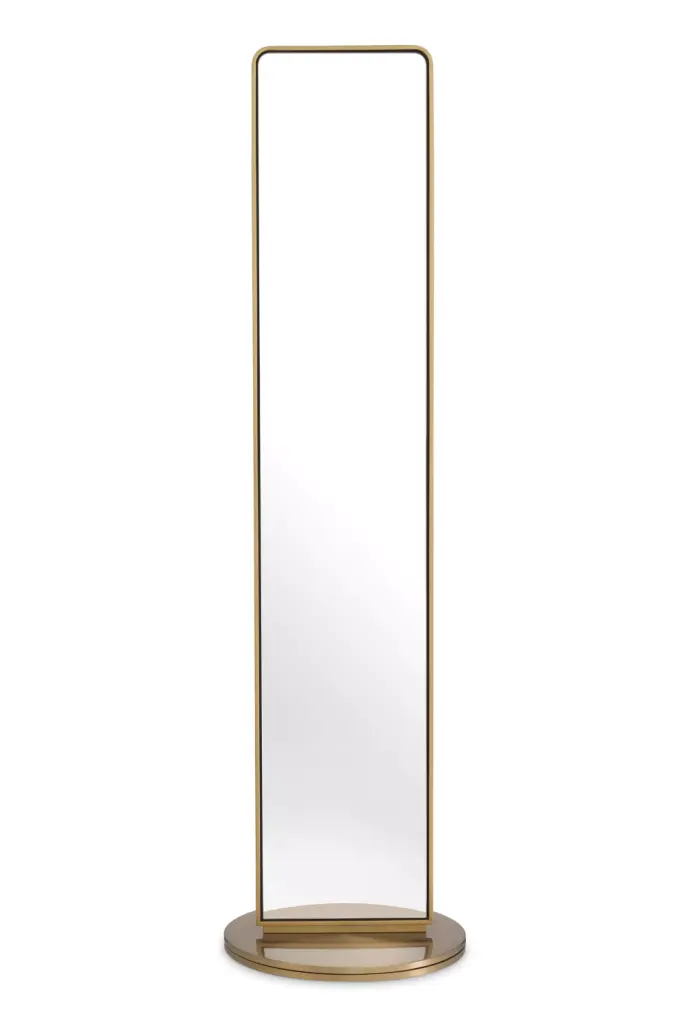Modern Swivel Floor Mirror Adjustable Stand Eichholtz Novo