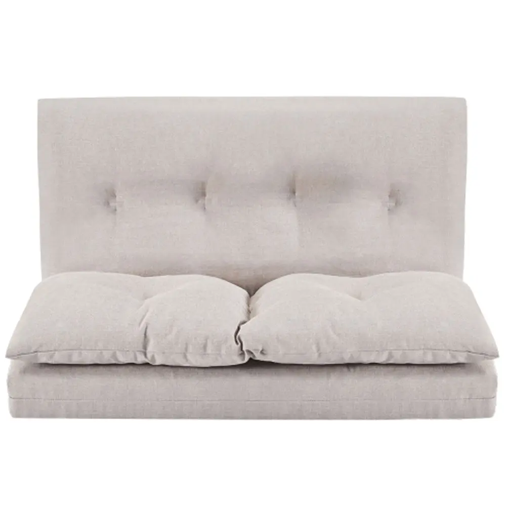 Adjustable Beige Fabric Folding Chaise Lounge Sofa Floor Couch Hypeshops