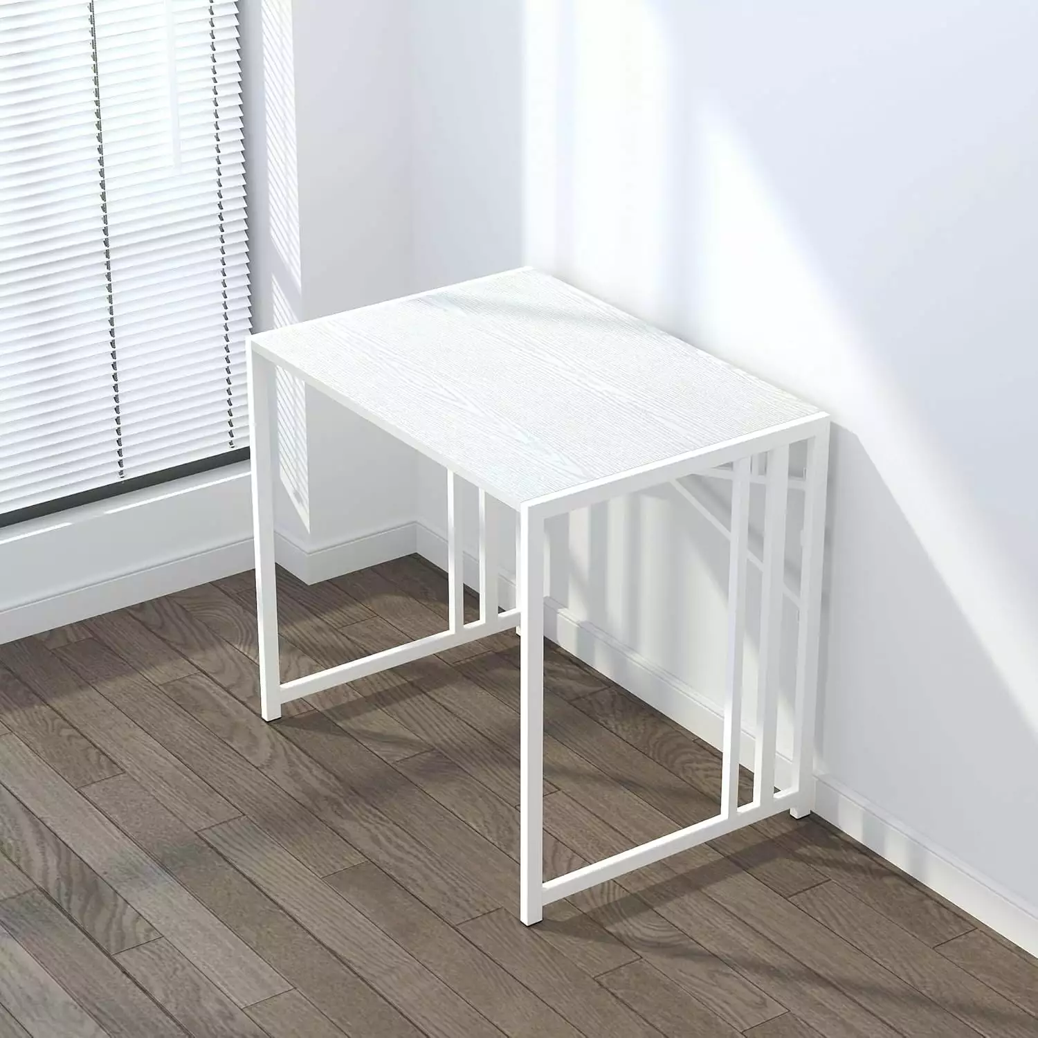 32 Inch Small Folding Desk No Assembly Required White Writing Gaming Computer Desk kk