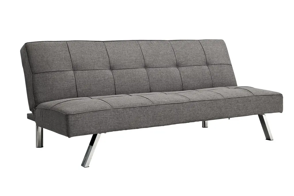 Linen Modern Folding Futon Sofa Sleeper Adjustable Recliner and Cup Holders Living Room BZH