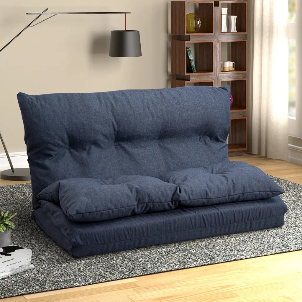 Floor Couch and Sofa Fabric Folding Chaise Lounge SSJL