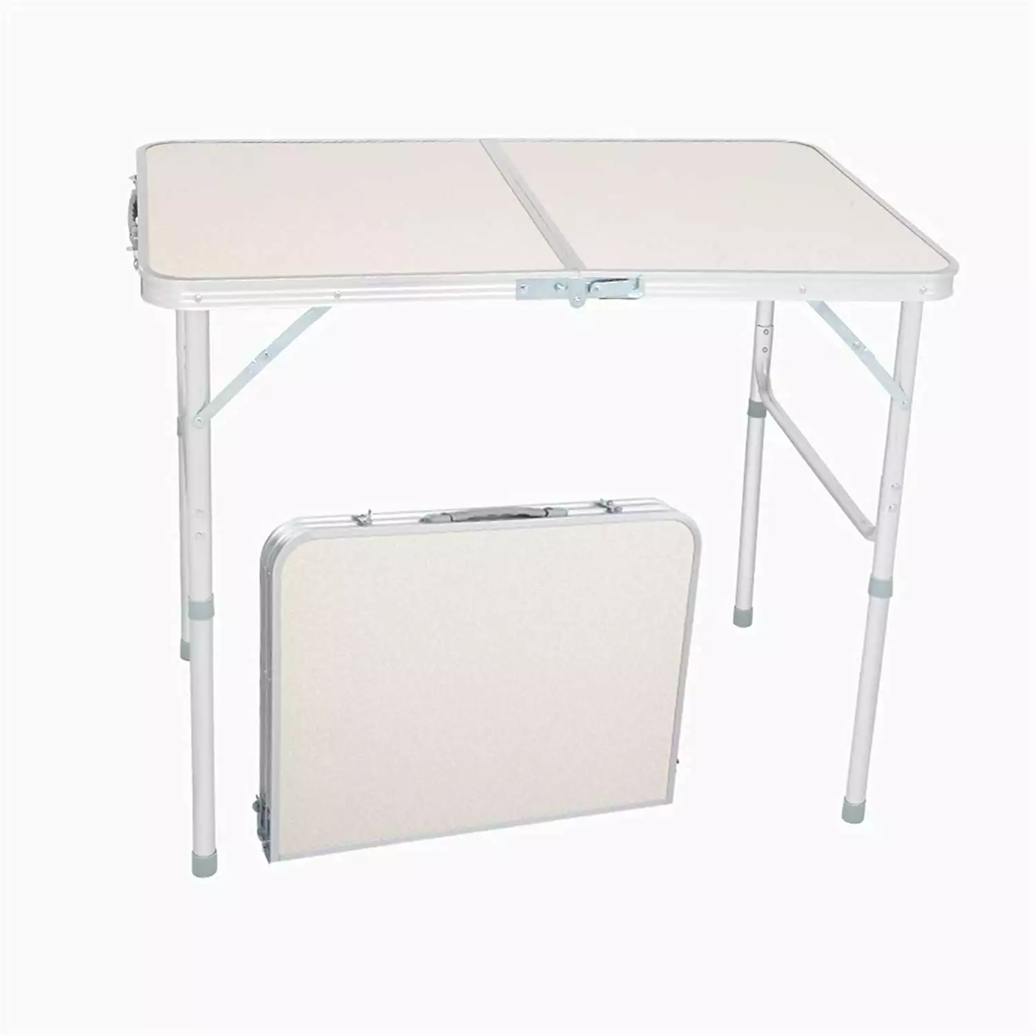 Home Use Aluminum Alloy Folding Table 90x60x70cm White Indoor Outdoor Aiying