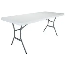 Folding Table White Polyethylene Steel Frame 30 x 72-. Events Lifetime