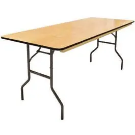 30-Inch x 6-Foot Plywood Folding Table Events and Work Various