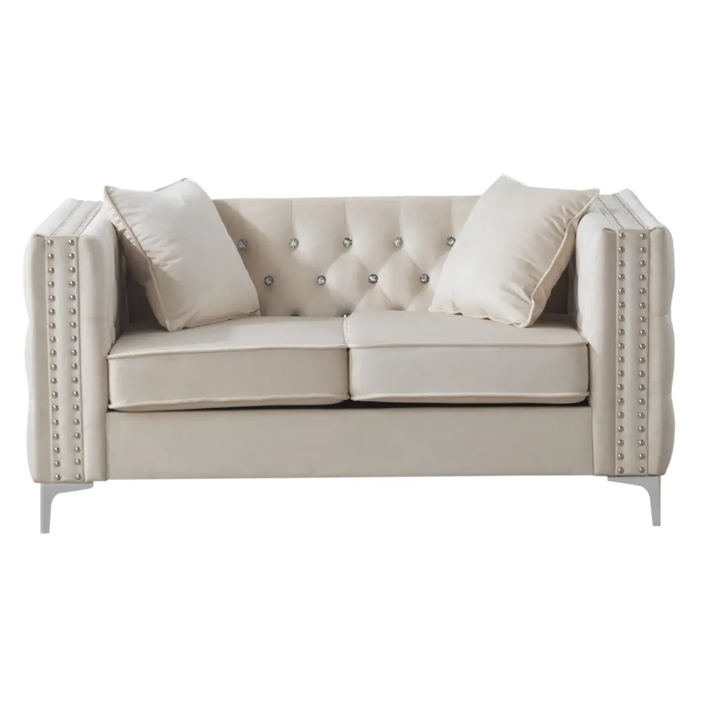 Maykoosh French Flair Loveseat Ivory Vintage Design