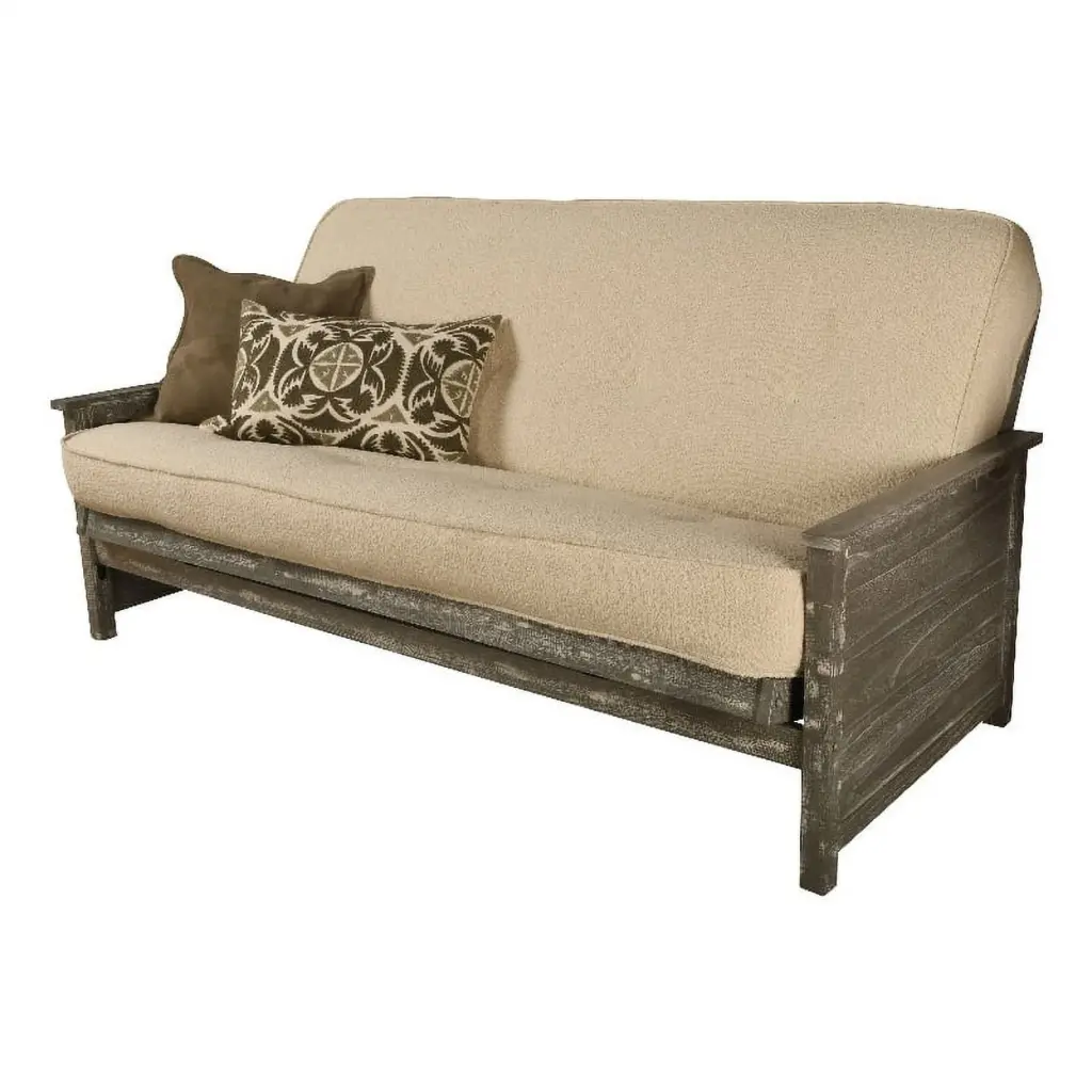 Kodiak Furniture Lexington Full-size Futon Weathered Gray Cream Mattress