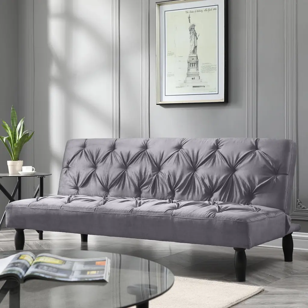 Campbell Polyester Futon Grey AC Pacific