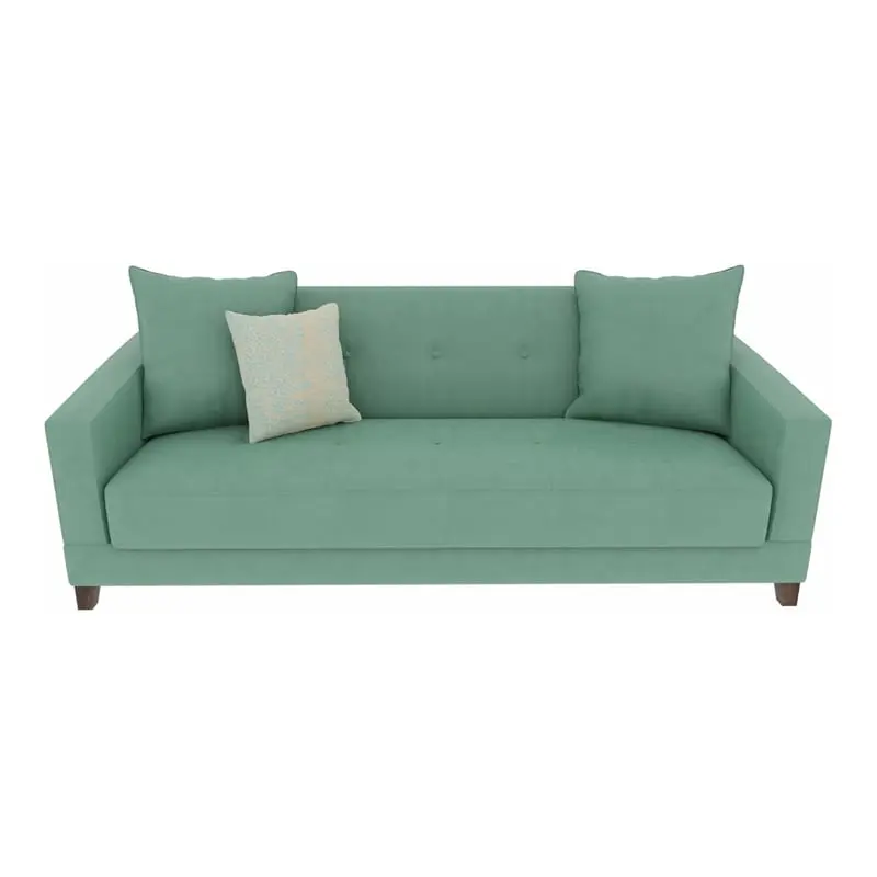 Enza Home Nuvo Plus 3-Seater Fabric Wood Sofa Bed Mint Green Convertible Sleeper Couch