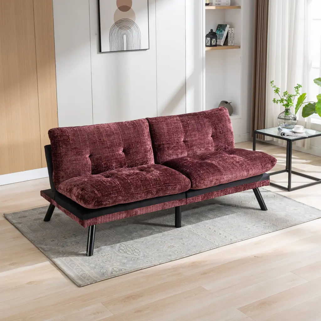 Convertible Loveseat Futon Bed 80.52 Small Space Comfort and Style Yeah Depot