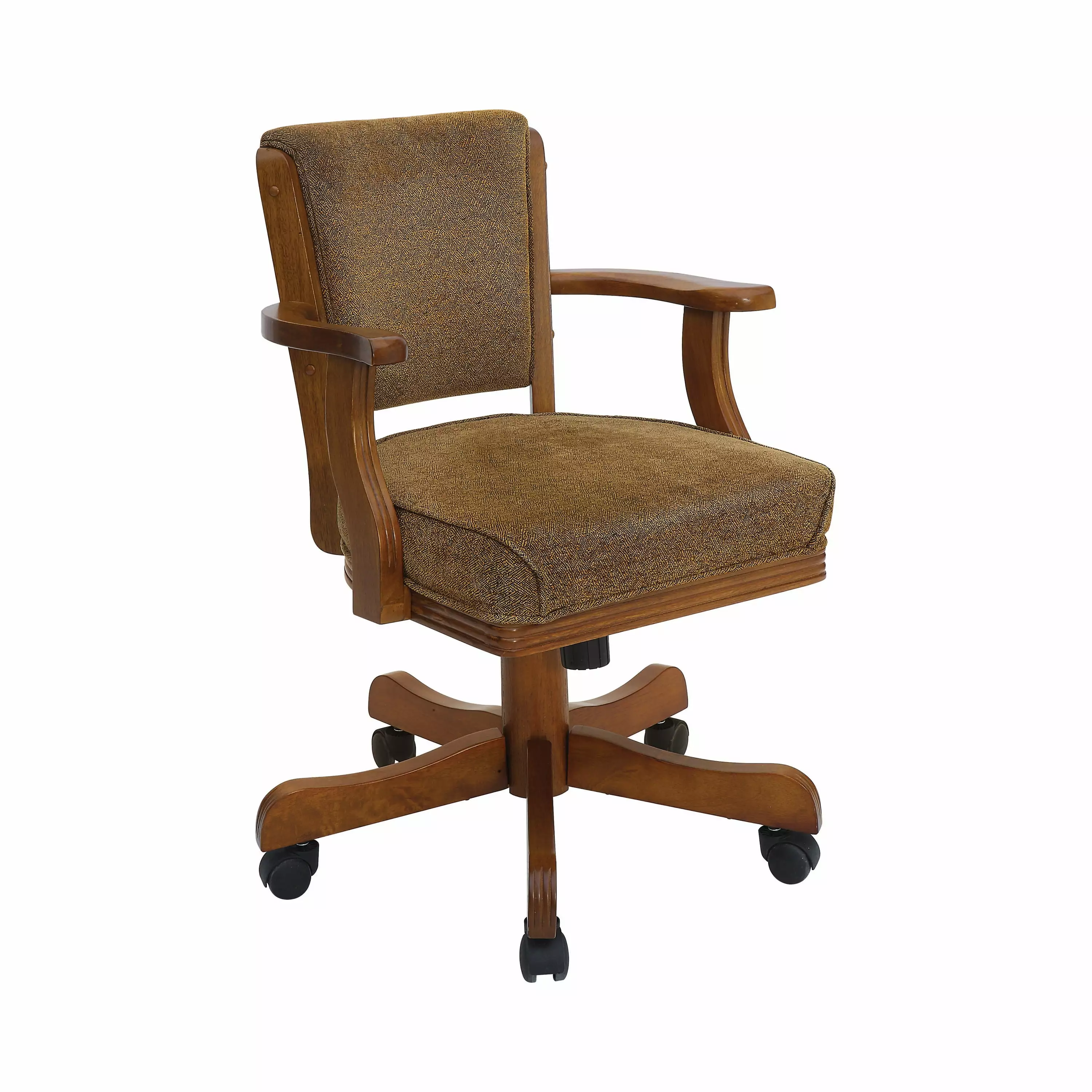 Mitchell Upholstered Game Chair Olive-brown and Amber Comfort Gaming Seat Coaster Company