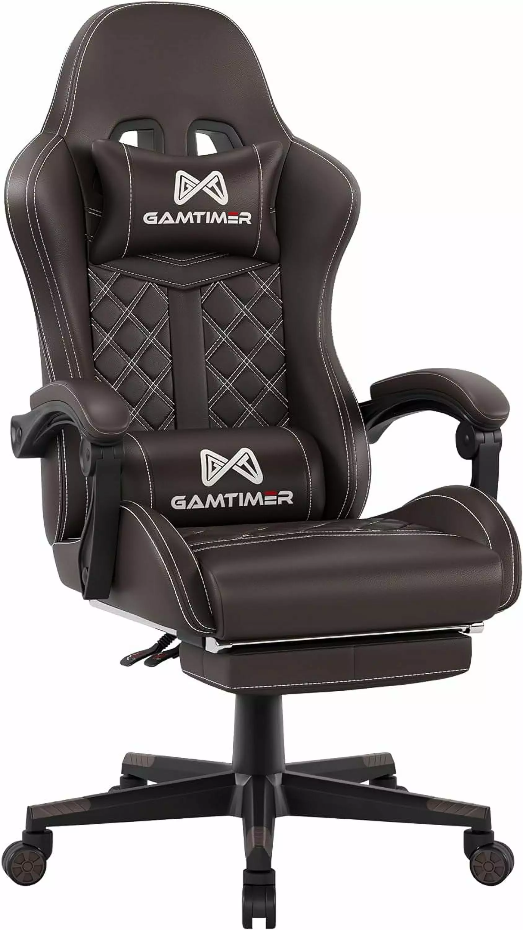 Gaming Chair Computer Chair Footrest and Lumbar Support Breathable PU Leather 4D Lumbar Support Headrest 360 Degree Swivel...