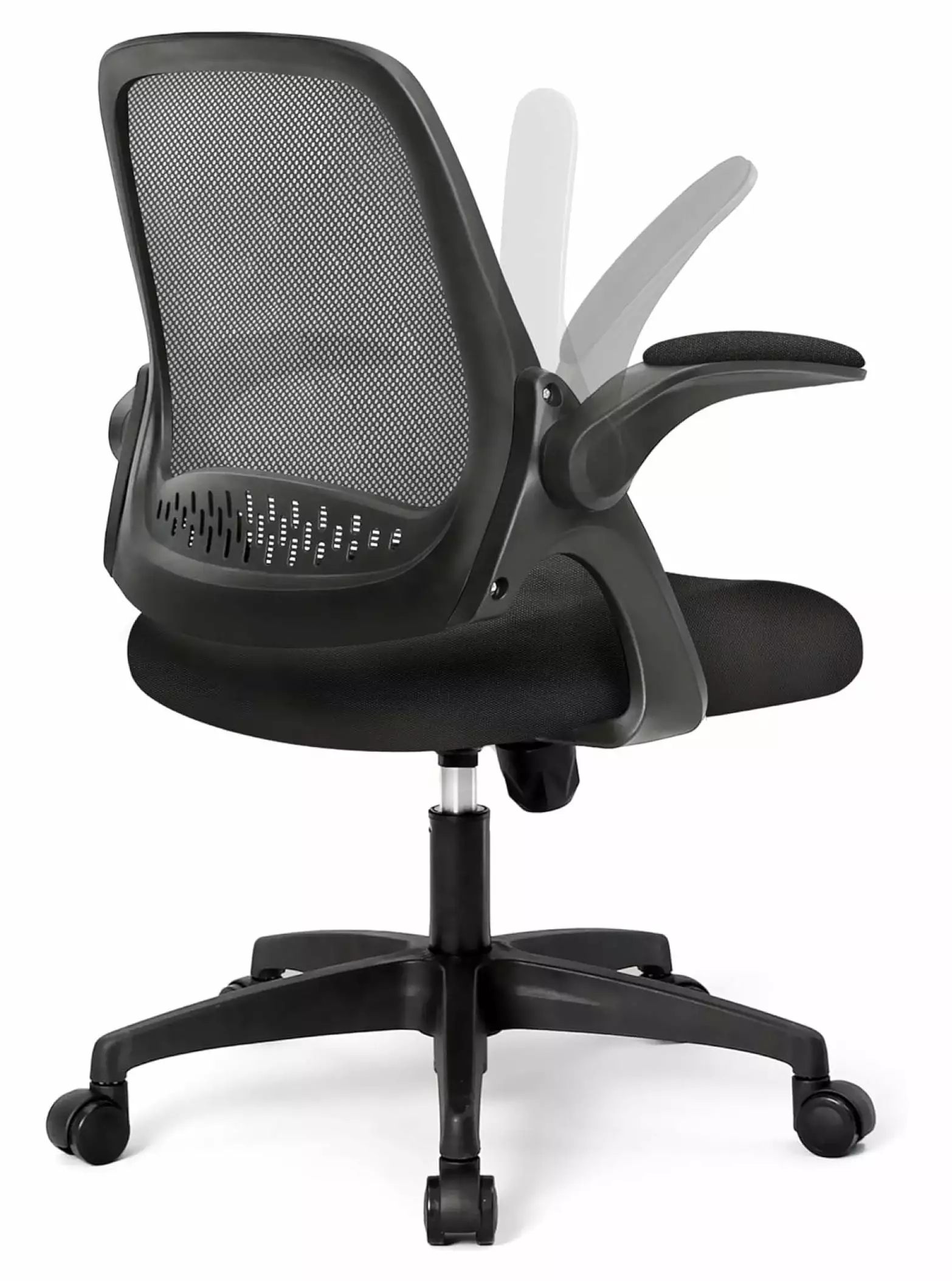 Black Executive Ergonomic Gaming Office Chair Lumbar Support Adjustable Height and Wheels Generic