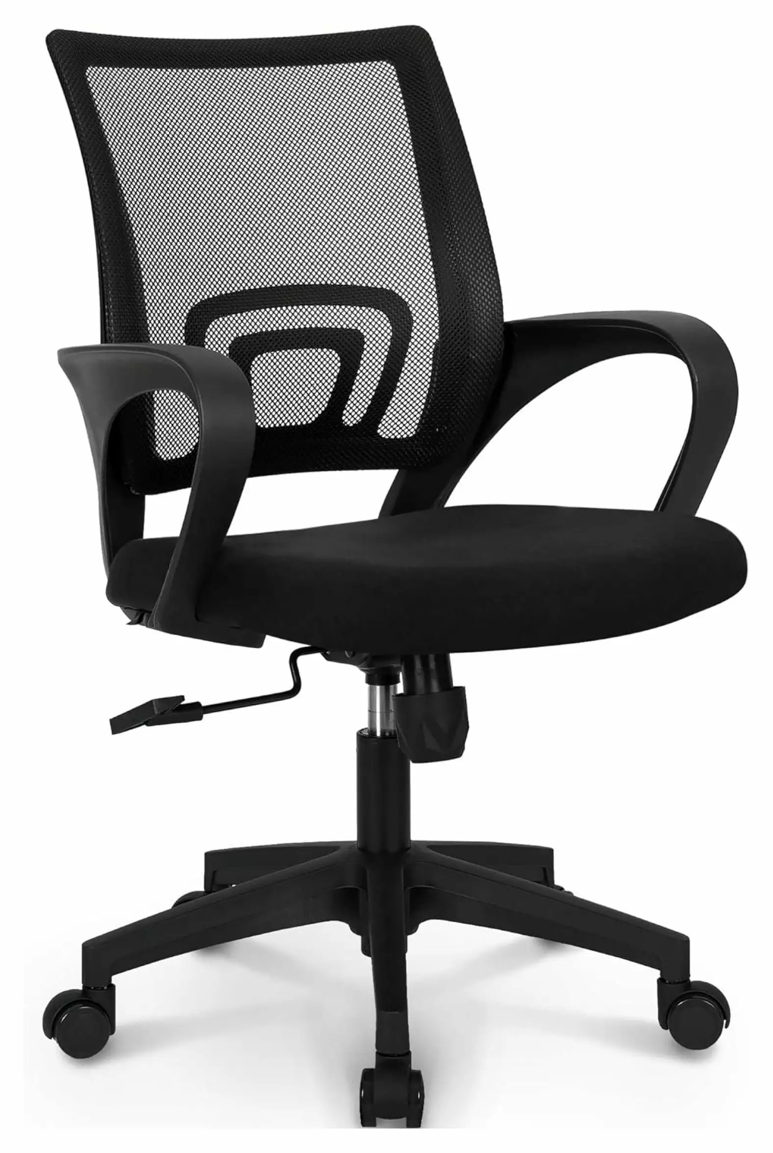 Black Office Computer Desk Gaming Chair Ergonomic Back Cushion Lumbar Support Wheels Comfortable Blue Mesh Racing Seat Adj...