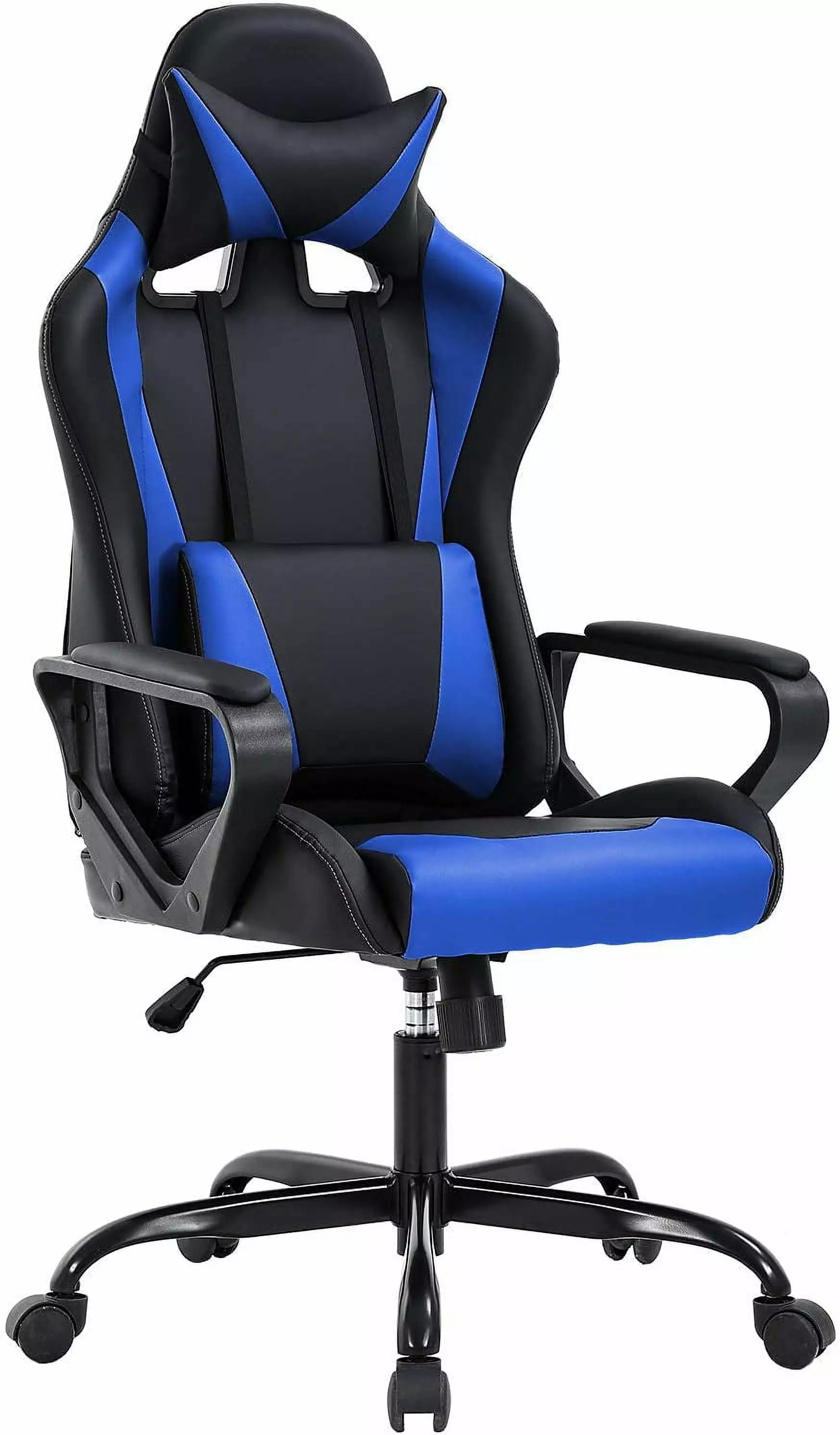 High-Back Gaming Chair PC Office Chair Computer Racing Chair PU Desk Task Chair Lumbar Support Back Pain Relief TRAHOO