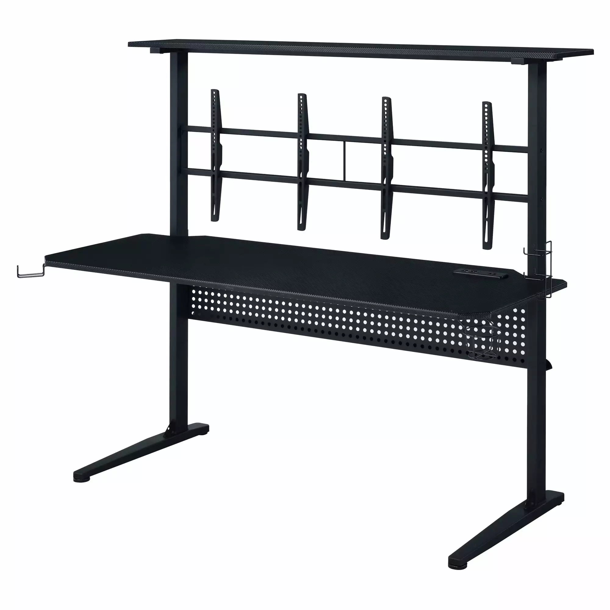 ACME Canzi Gaming Table USB Port Black Home Office Desk Acme Furniture