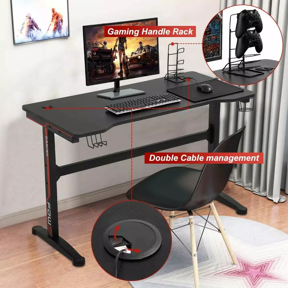 Gaming Desk Computer Desk Home Office Extra Large Carbon Fiber Writing Desk BestOffice