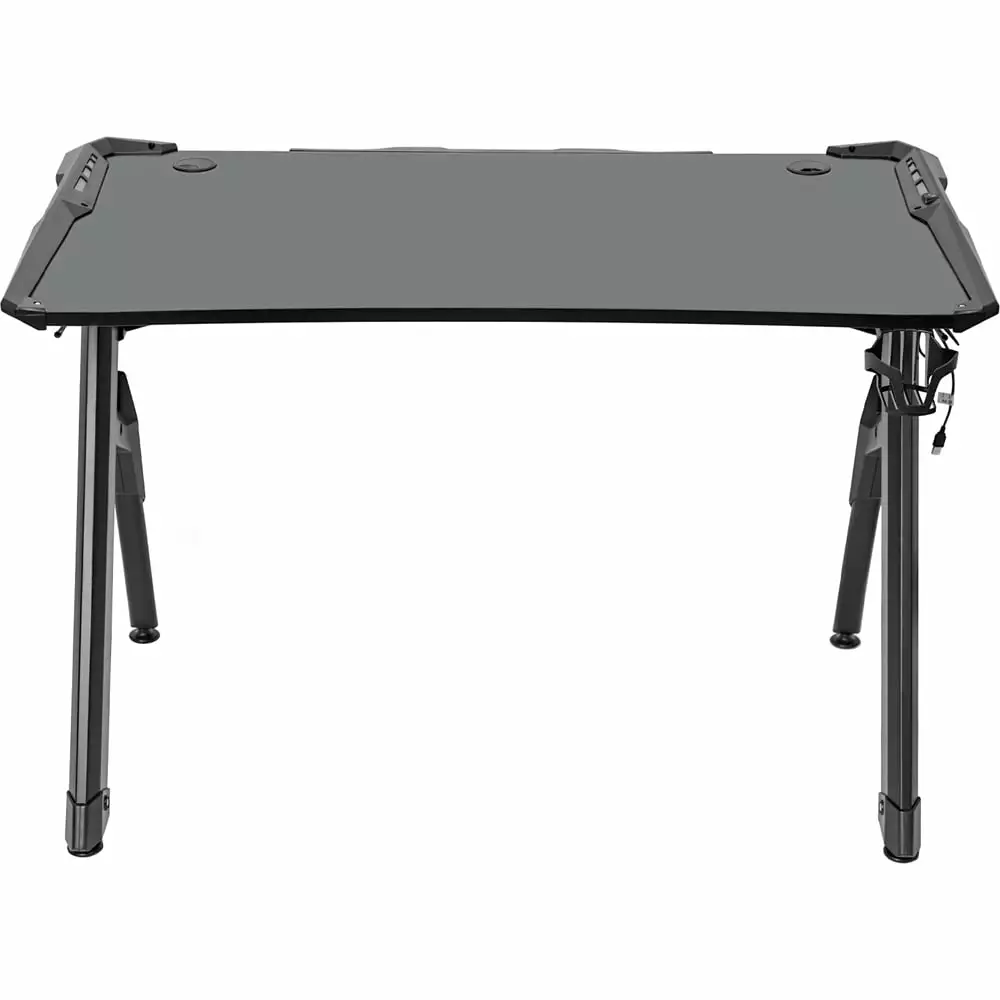 Deco Gear Curved LED Computer Gaming/Office Desk. Waterproof Carbon-Fiber Surface. Supports up to 175 lbs.. 6-Color RGB Li...