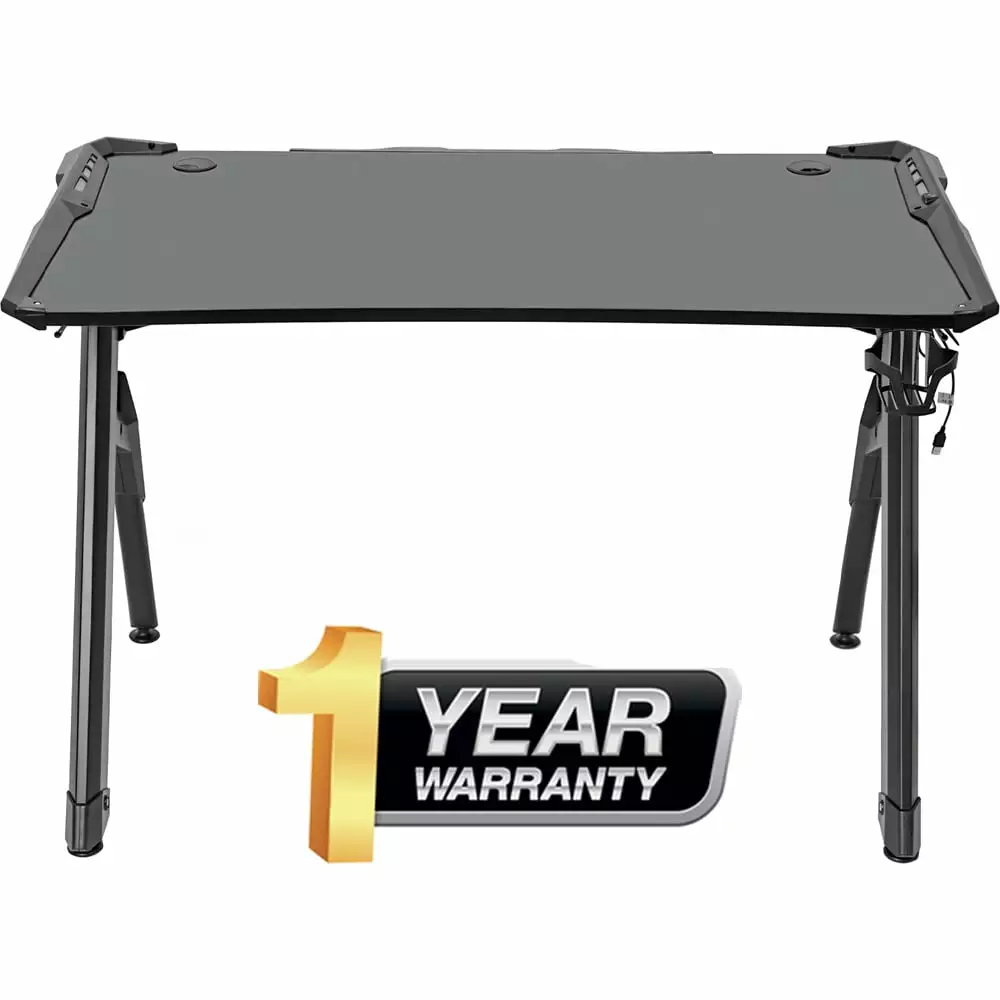 Deco Gear 47 LED Gaming Desk Carbon Fiber Surface Open Box 1 Year Warranty