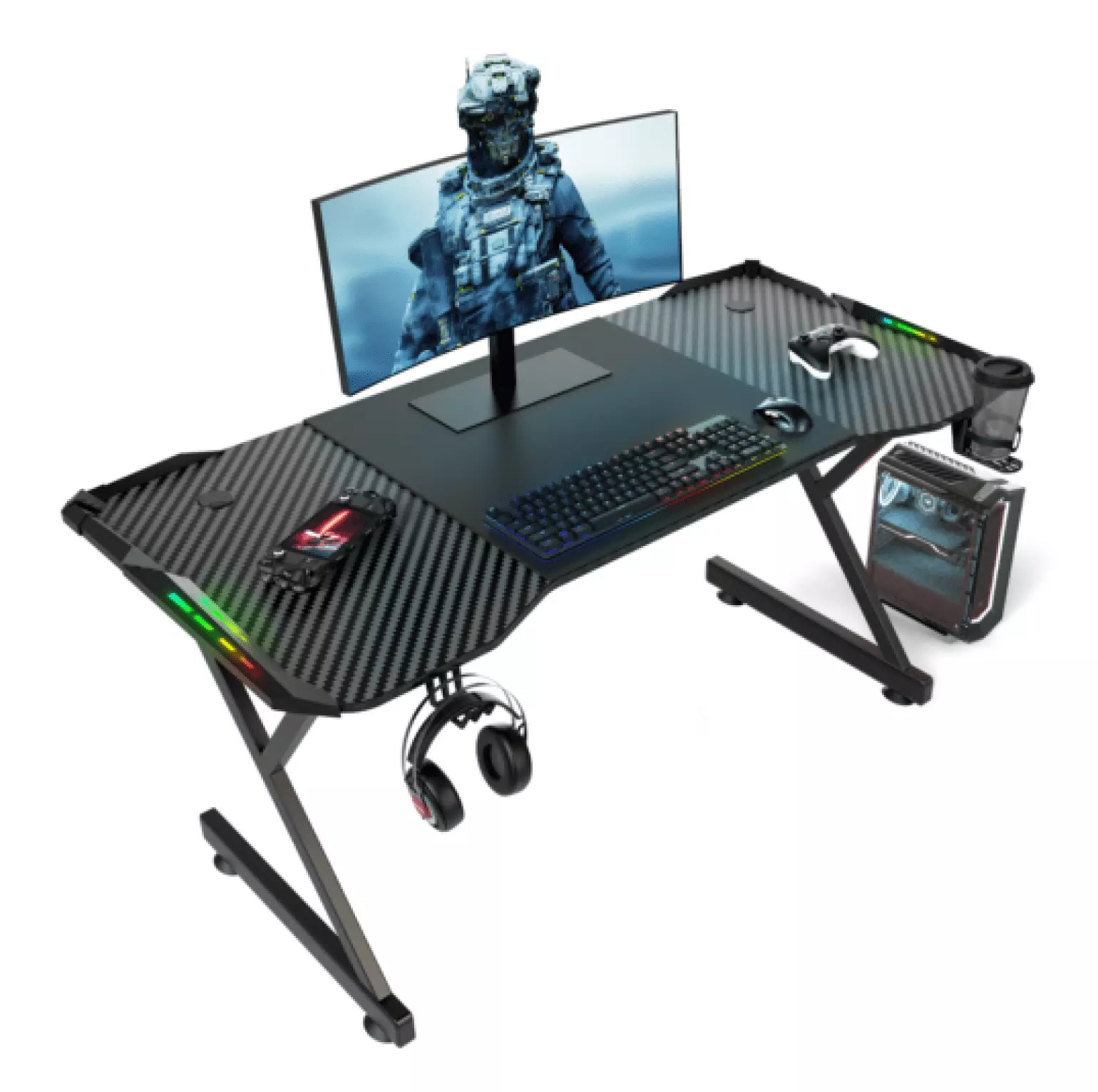 FENG20 Gaming Desk Gamer Gaming Table Computer Desk Home Office