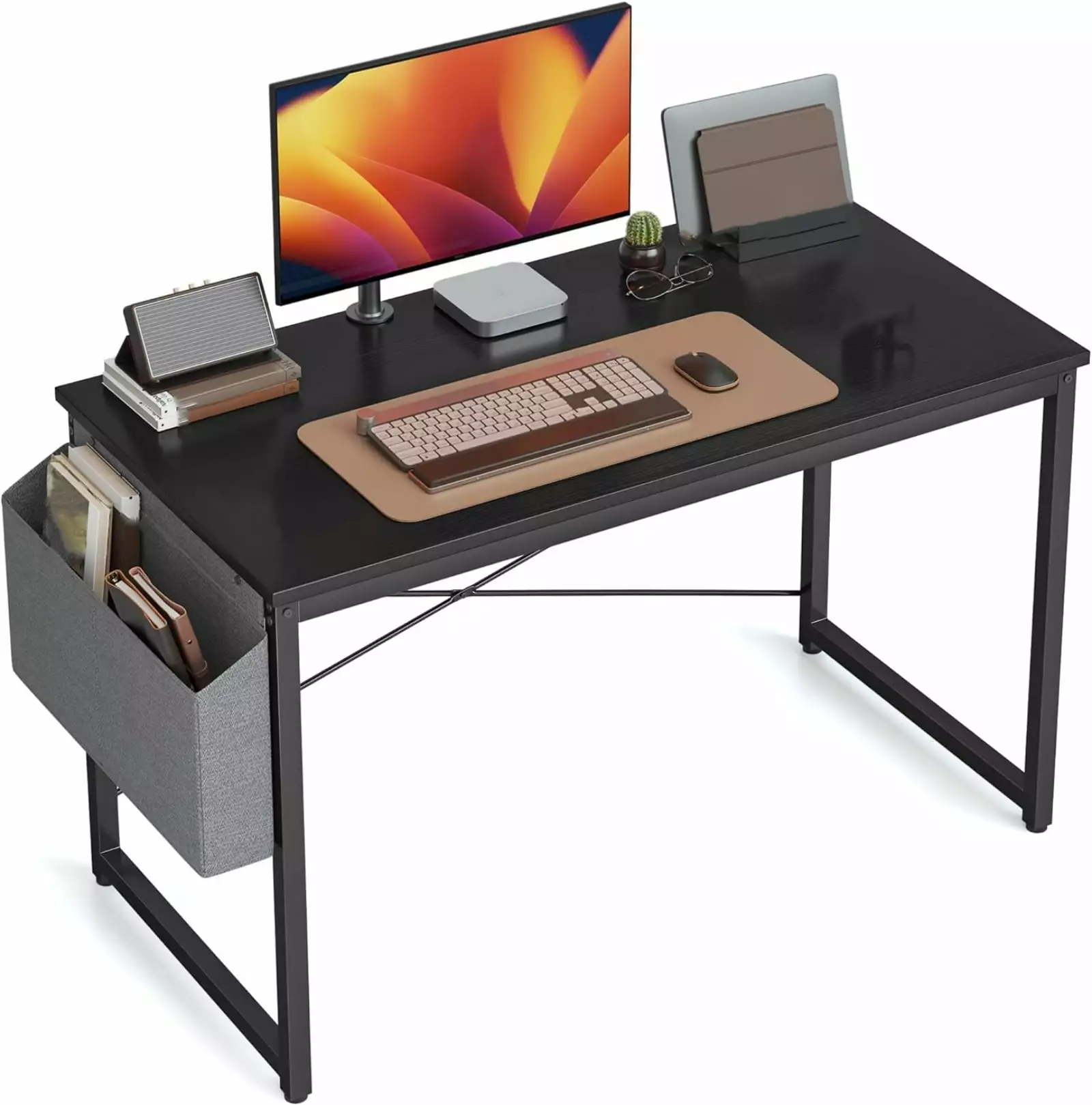 Modern Minimalist Gaming Desk Office Desk Organizer Pockets Sturdy and Solid Writing Desk Home Office FHWMCHZ