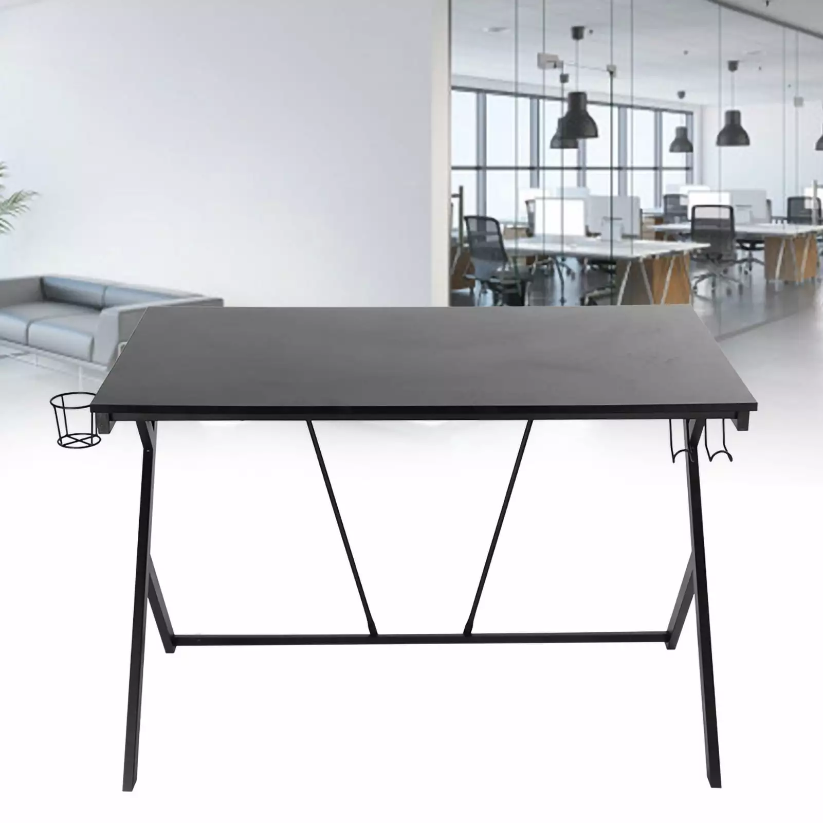Computer Desk 110lb Load Capacity - MDF PVC Laminated Tabletop Gaming Desk Fyydes