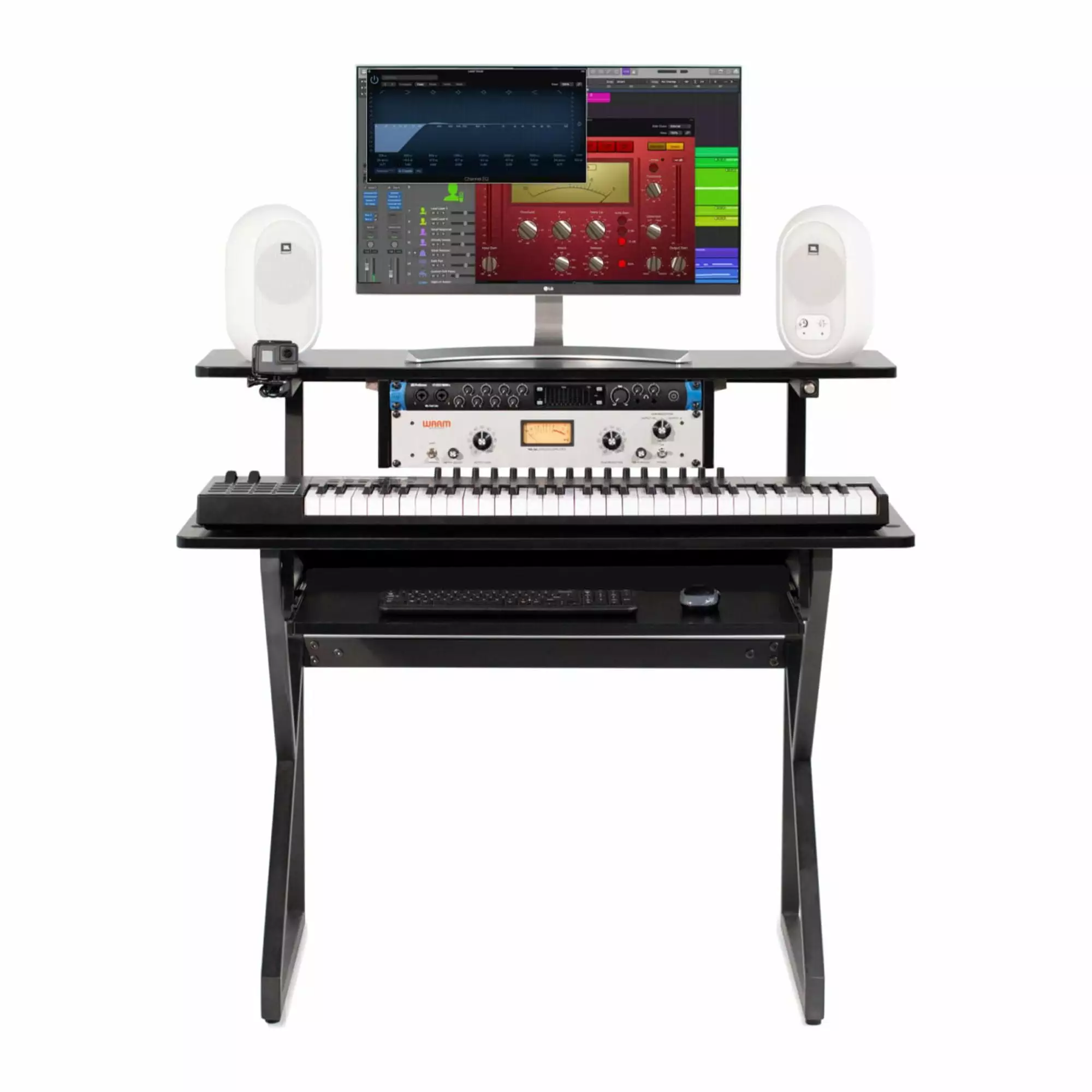Content Creator Furniture Series Main Desk Black Finish Gator Frameworks