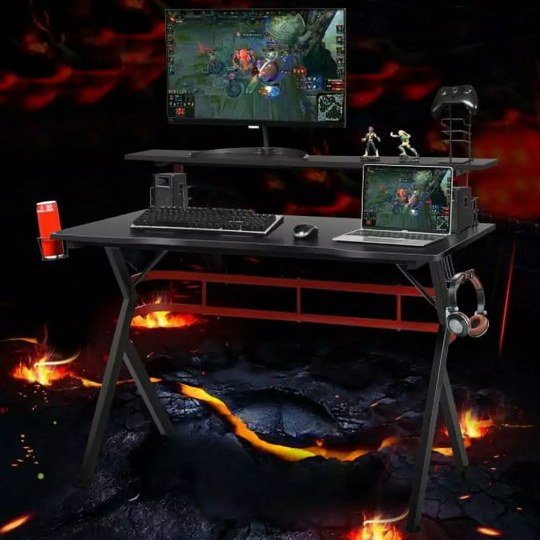 Gaming Computer Multifunctional Storage Desk Home Office and Study Generic