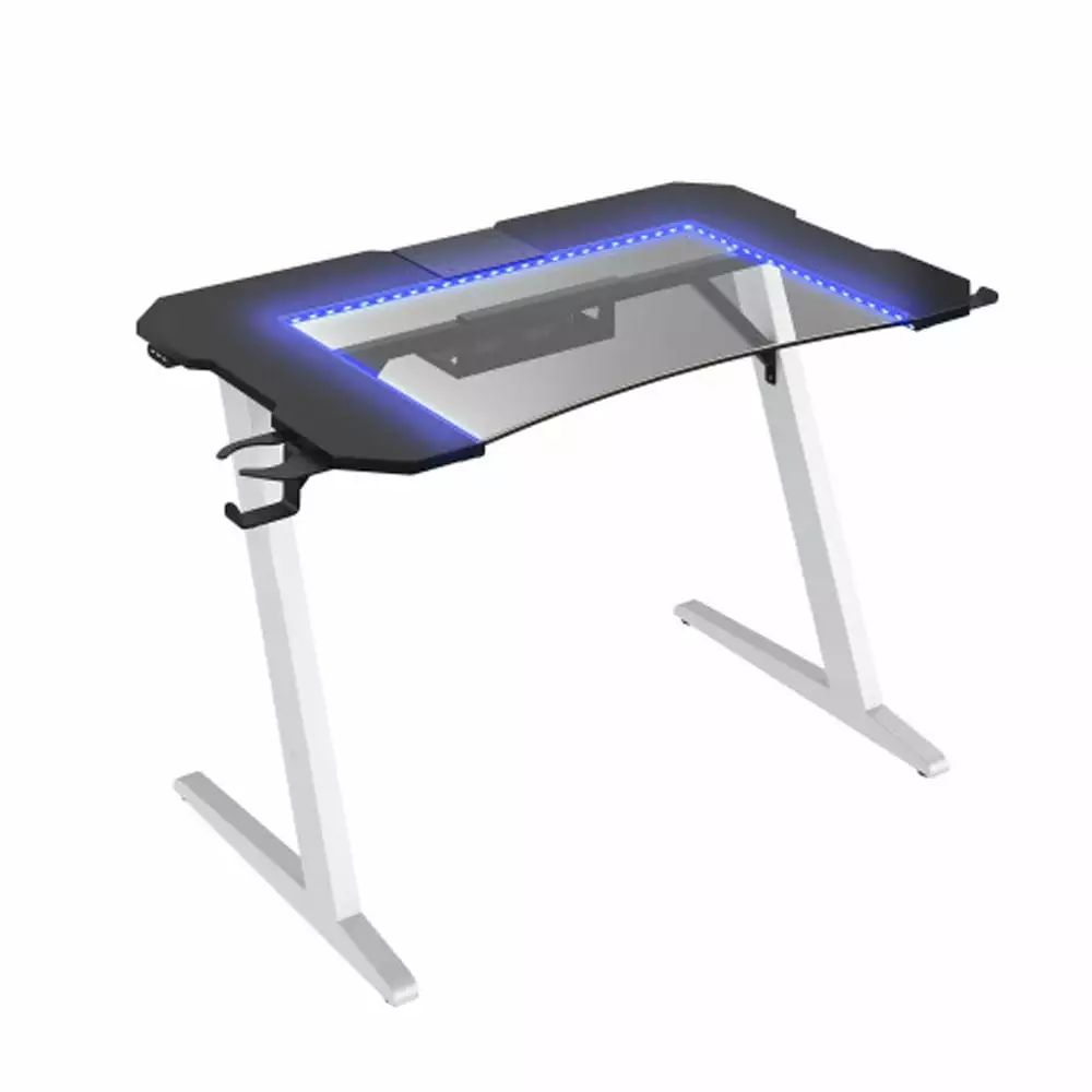 Gaming Desk White Home Office and Gaming Setup Hypeshops