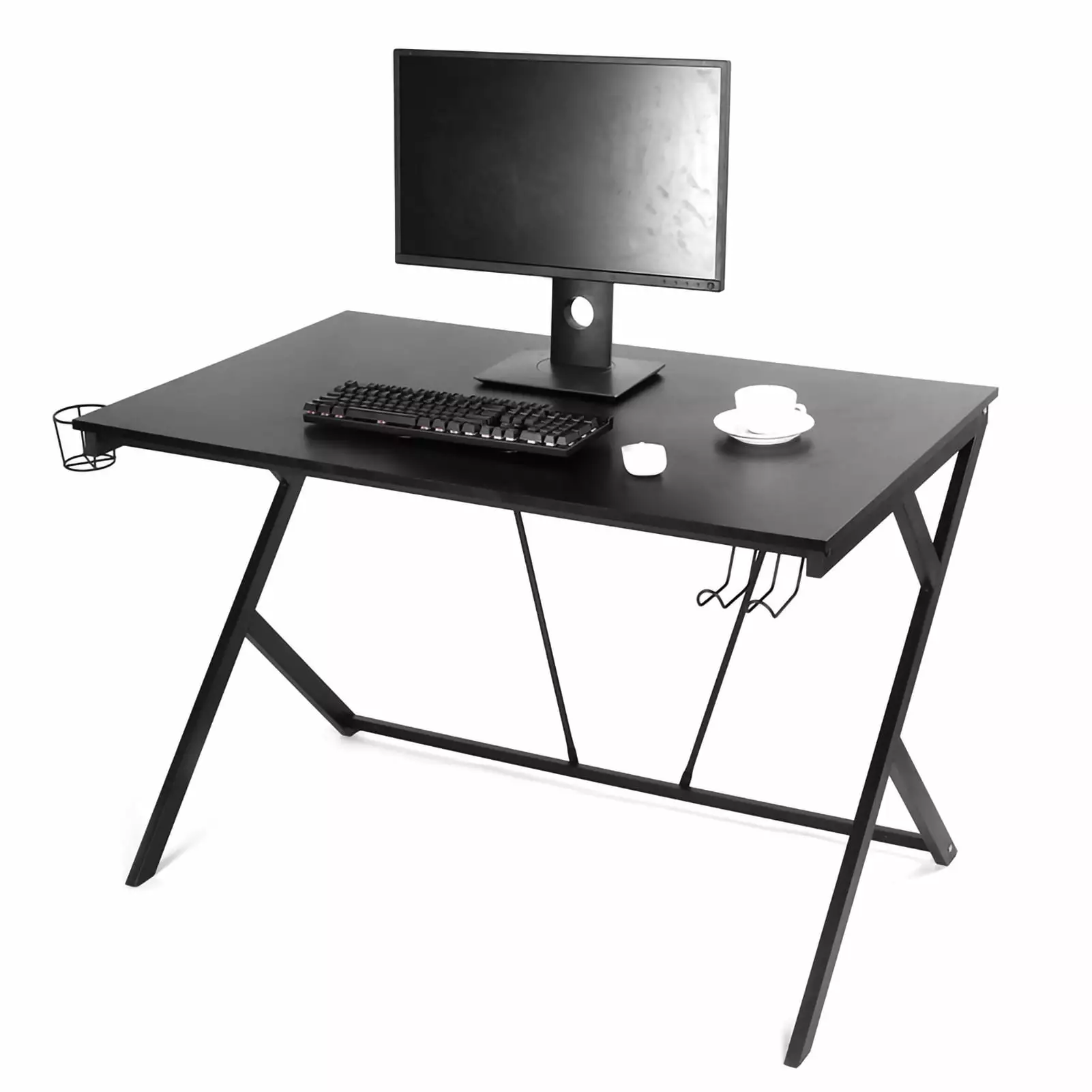 Loewten Gaming Desk - R-Shape PC Computer Desk Modern Writing Desk Home Office