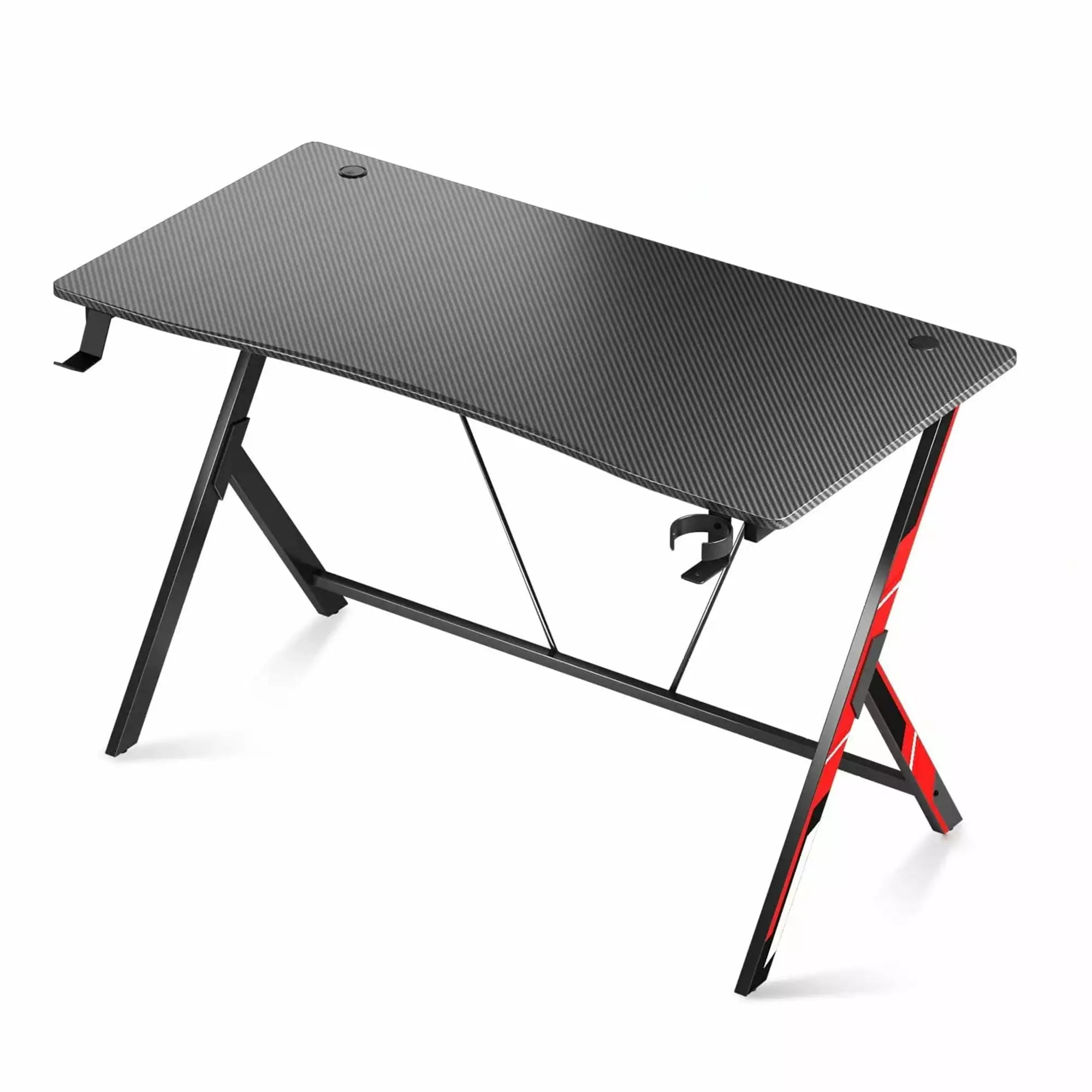 MOTPK 47 Inch Space Saving Carbon Fiber Computer Gaming Desk Black