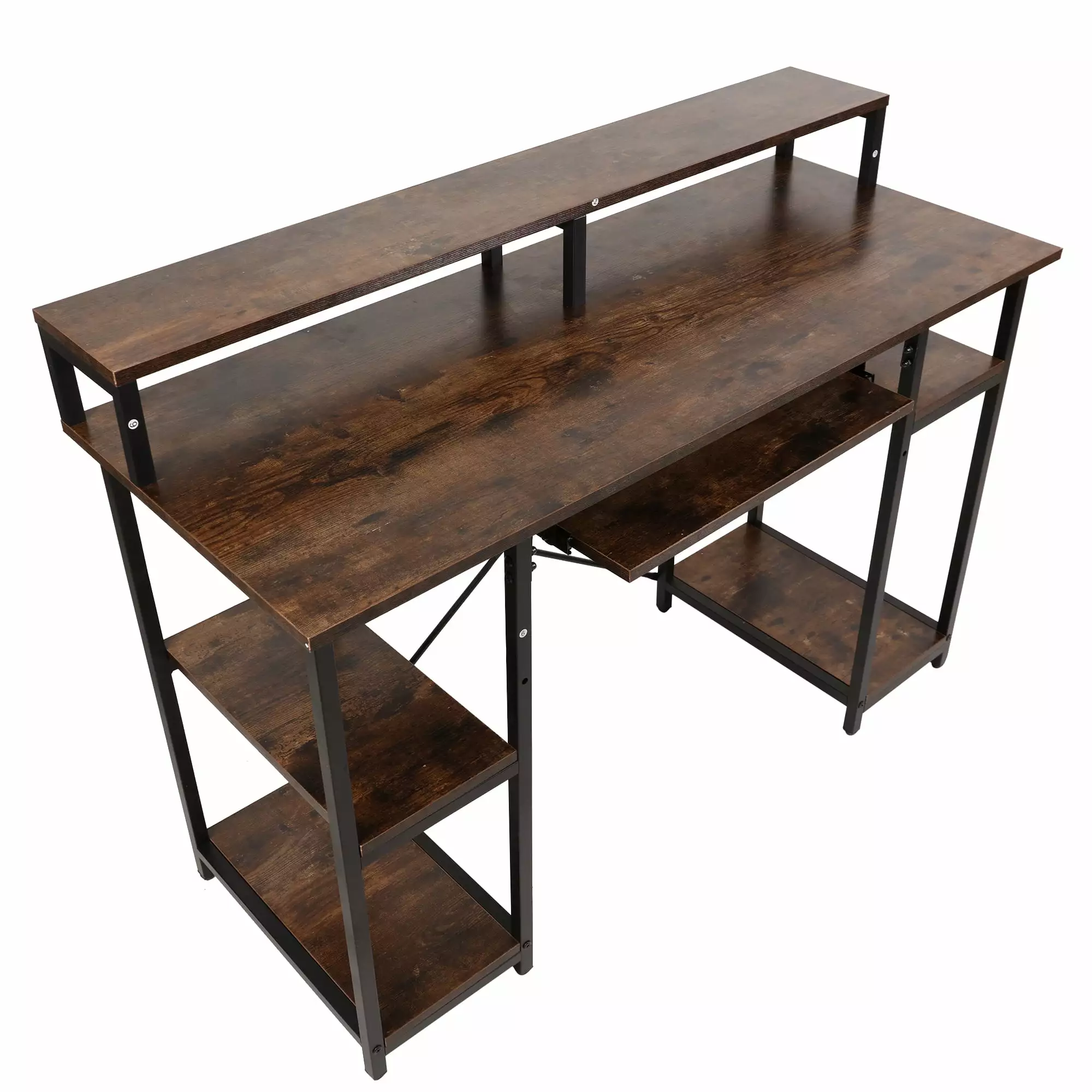 Gaming Computer Desk Home Office Desk Monitor Stand Writing Desk Storage Shelf PC Desk Small Space PopStore